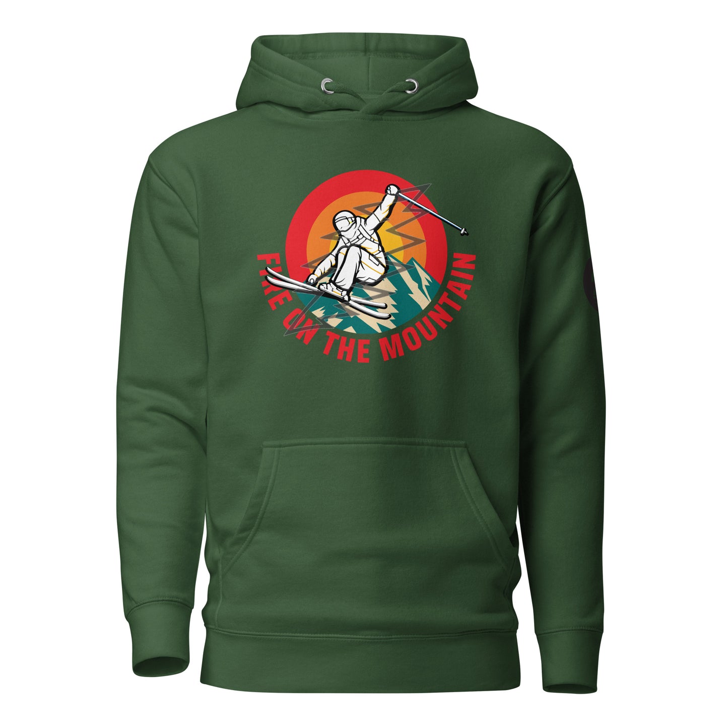 Skiing Fire On The Mountain - Hoodie