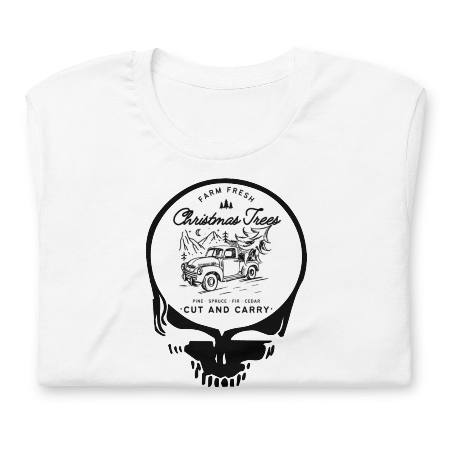 Farm Fresh Christmas Trees Stealie - Cotton Tee Shirt