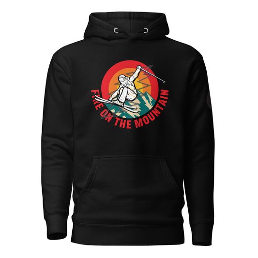 Skiing Fire On The Mountain - Hoodie