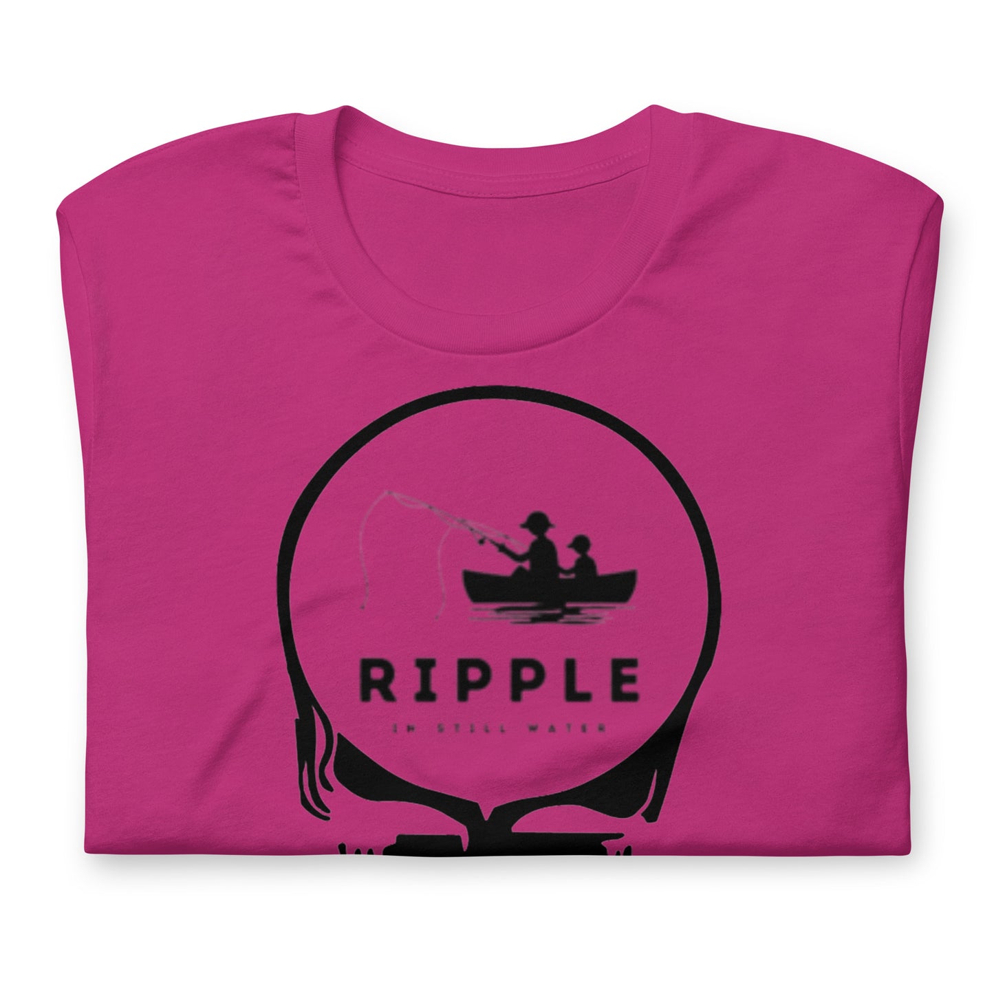 Ripple In Still Water Fishing Stealie - Cotton Tee Shirt