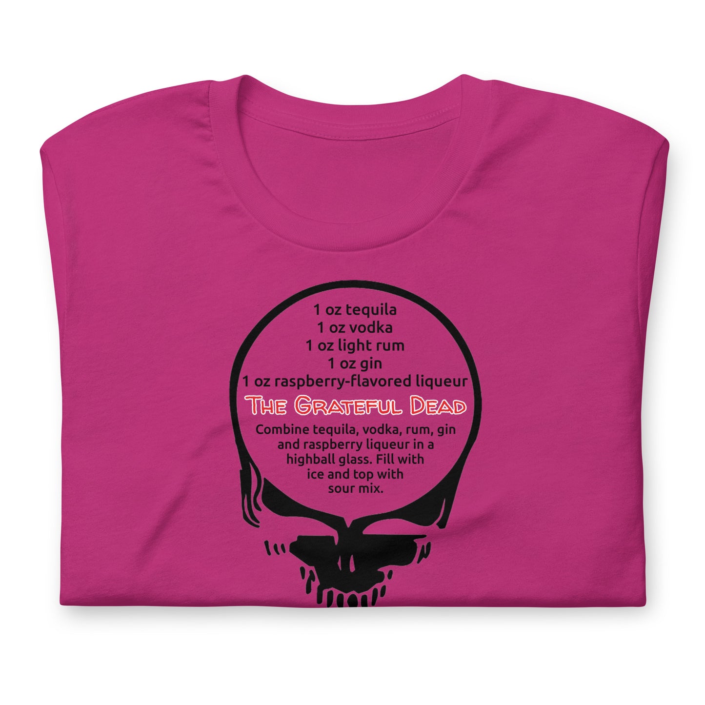 The Grateful Dead Cocktail Ingredients - Cotton Tee Shirt