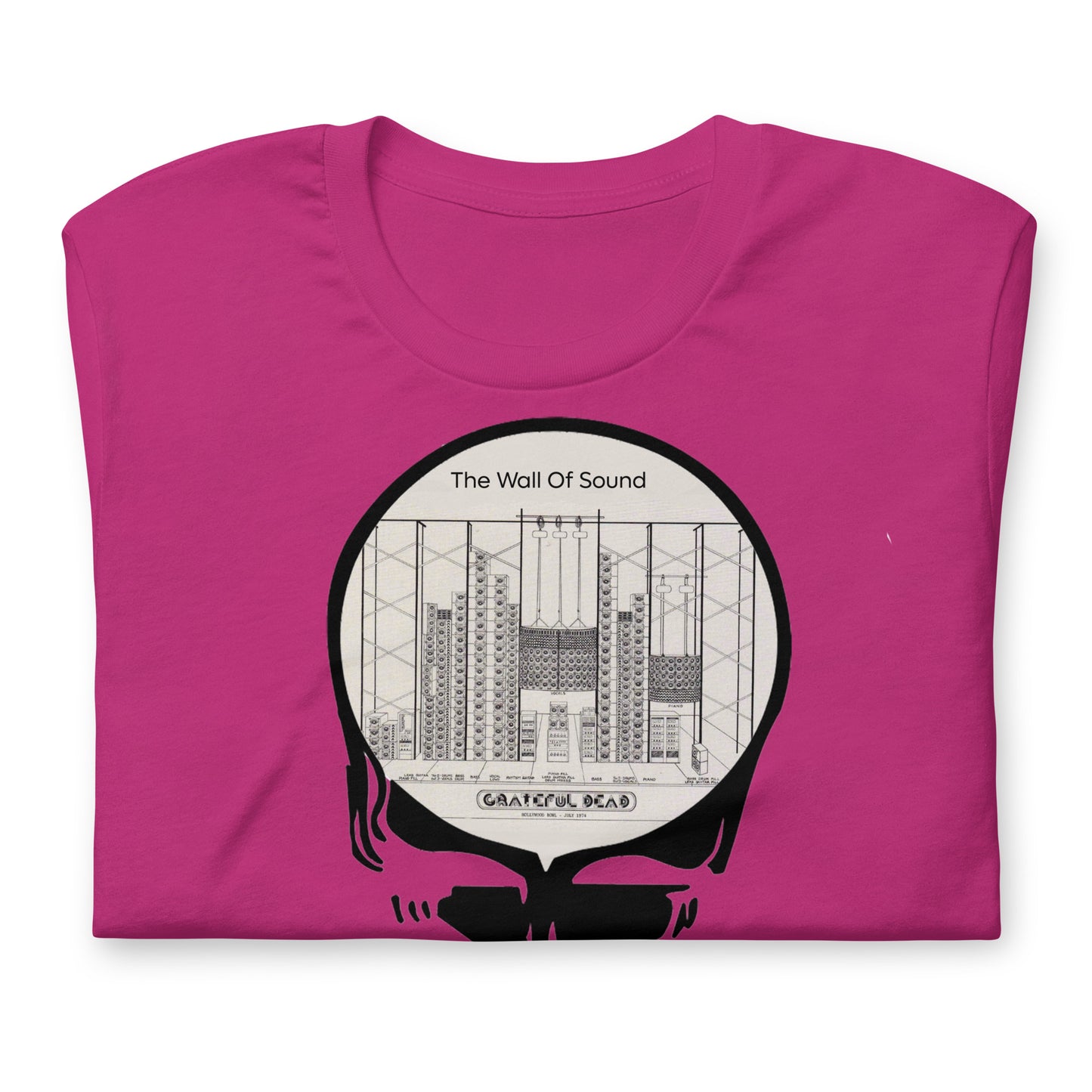 The Wall Of Sound Blueprint Stealie - Cotton Tee Shirt