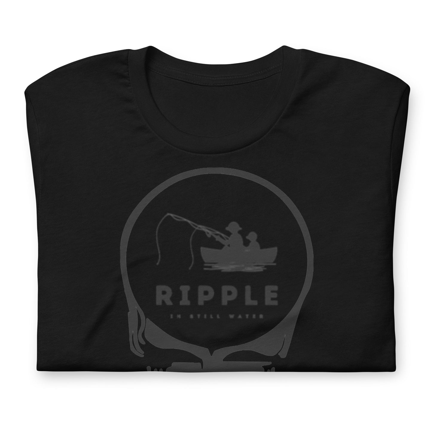 Ripple In Still Water Fishing Stealie - Cotton Tee Shirt