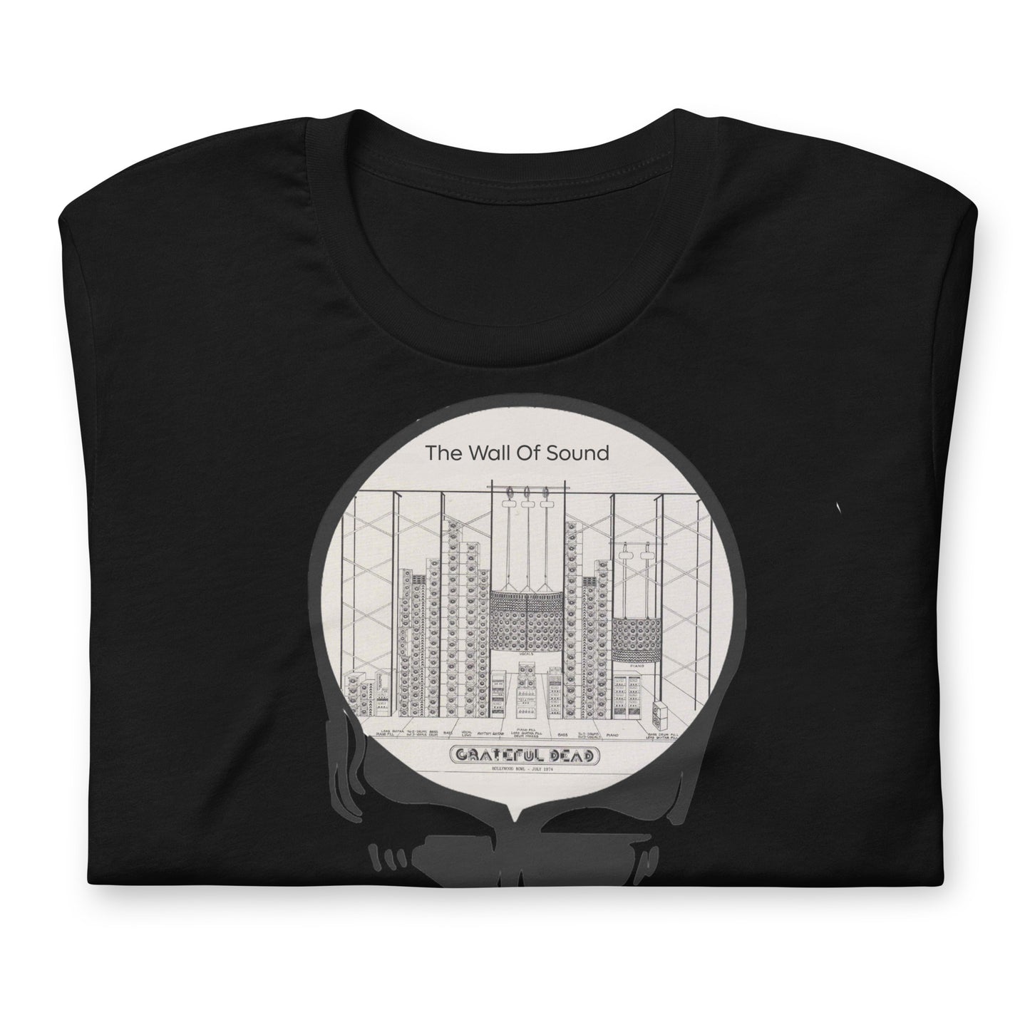 The Wall Of Sound Blueprint Stealie - Cotton Tee Shirt