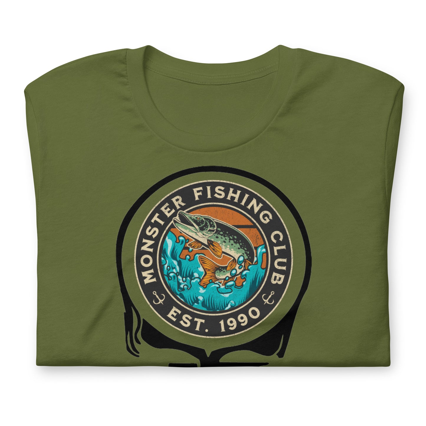 Monster Fishing Club EST 1990 Stealie - Cotton Tee Shirt