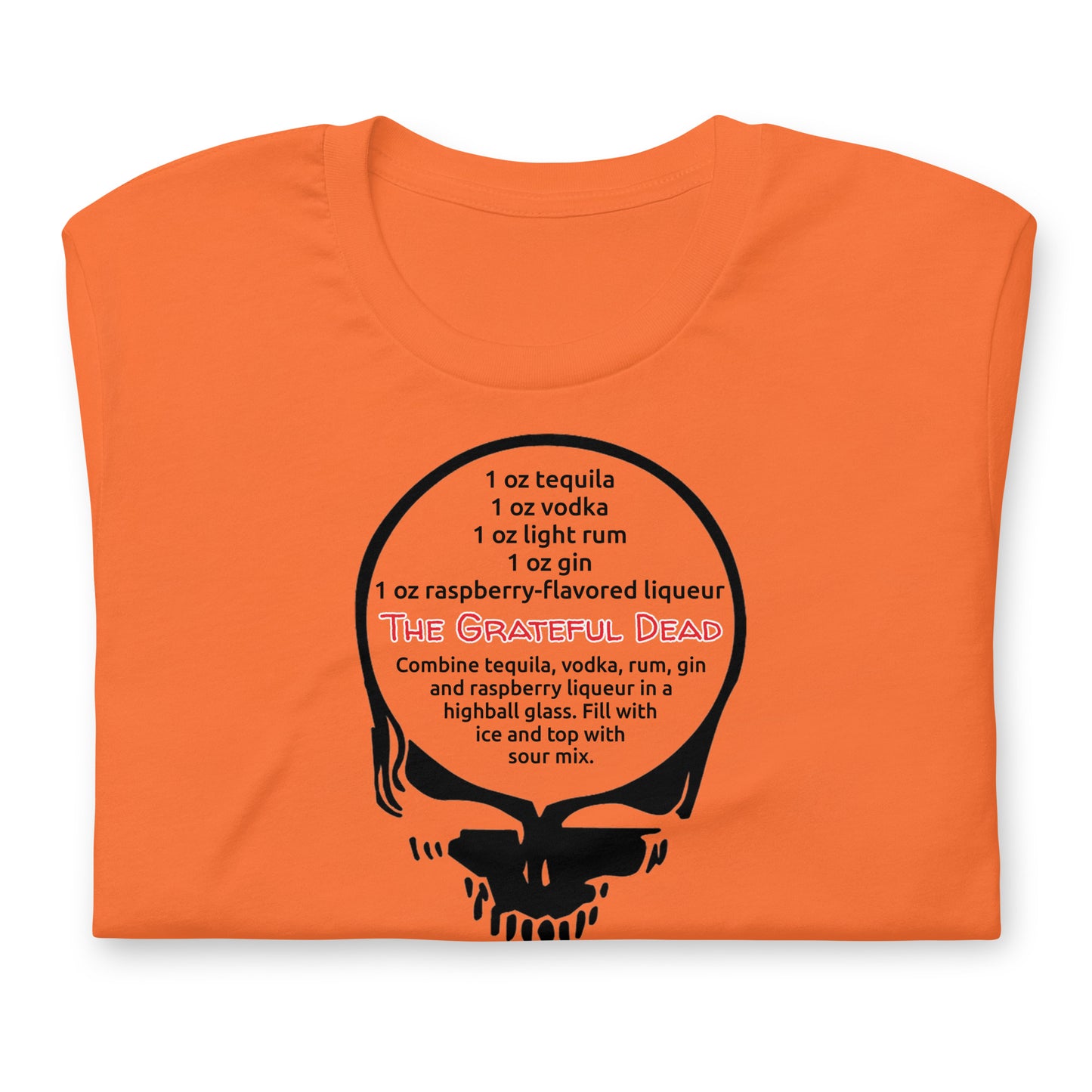 The Grateful Dead Cocktail Ingredients - Cotton Tee Shirt