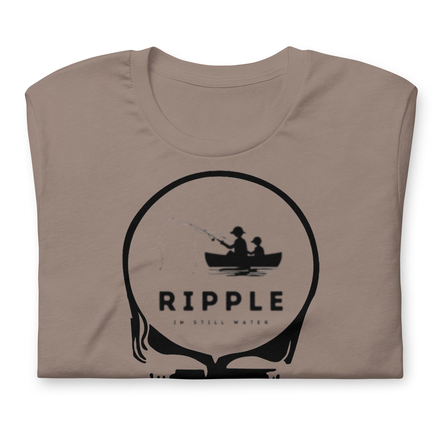 Ripple In Still Water Fishing Stealie - Cotton Tee Shirt