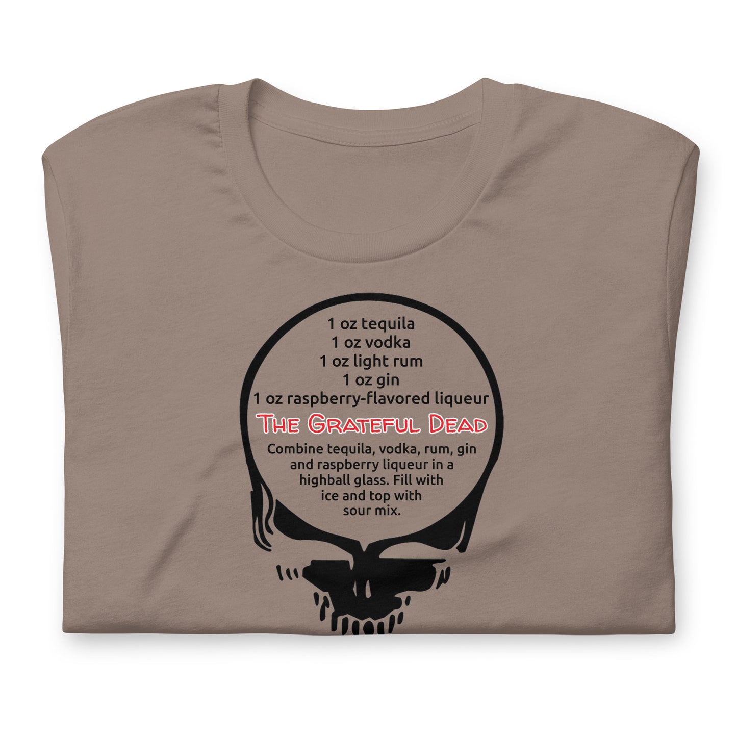 The Grateful Dead Cocktail Ingredients - Cotton Tee Shirt