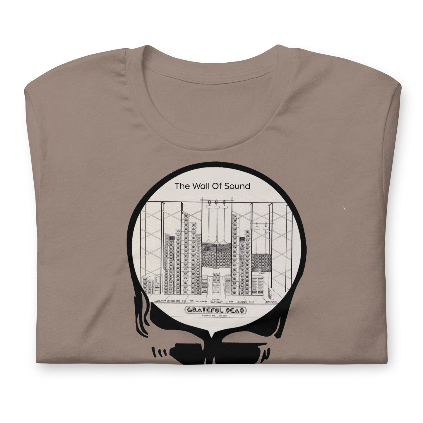 The Wall Of Sound Blueprint Stealie - Cotton Tee Shirt