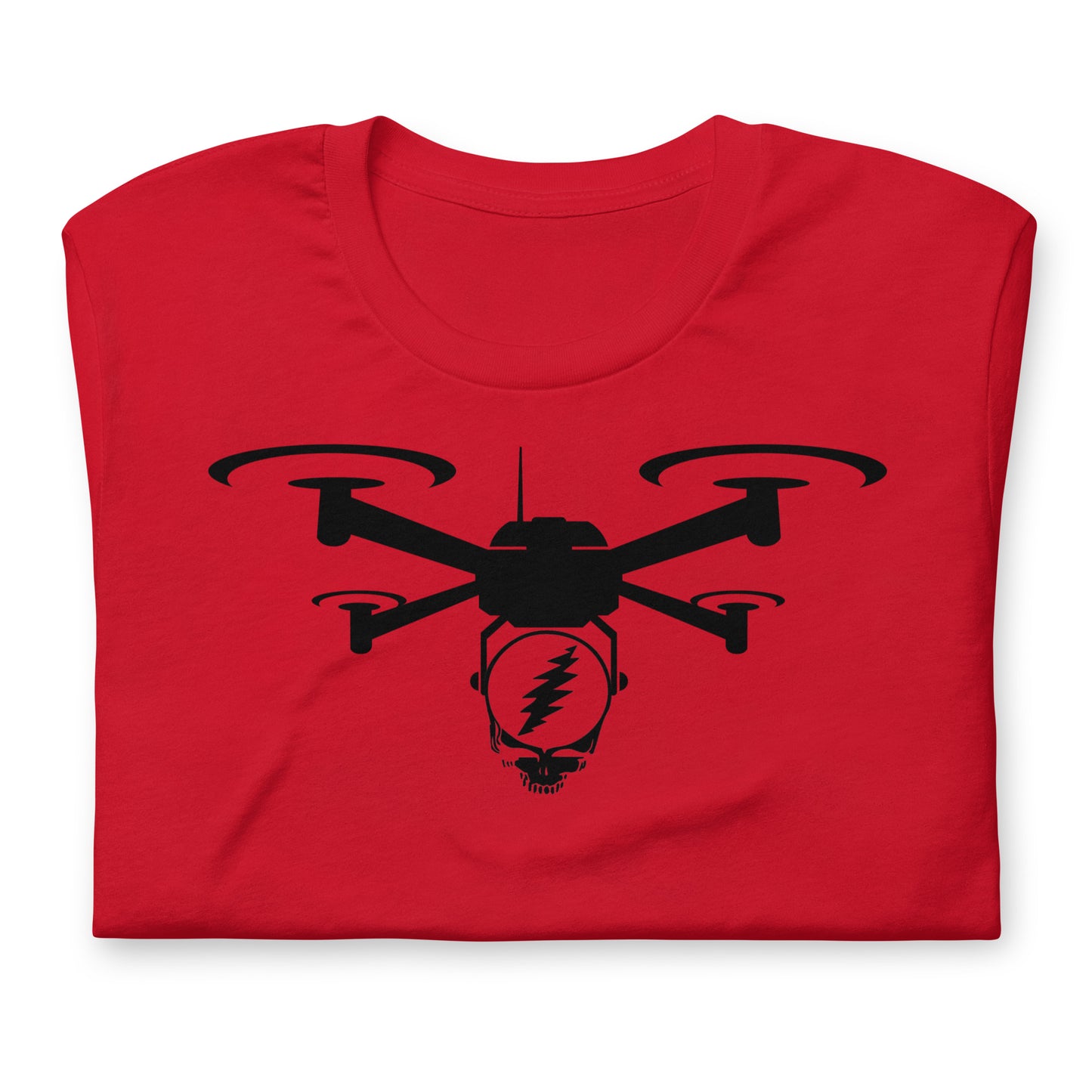 Steal Your Stealie Via Quad Drone - Cotton Tee Shirt