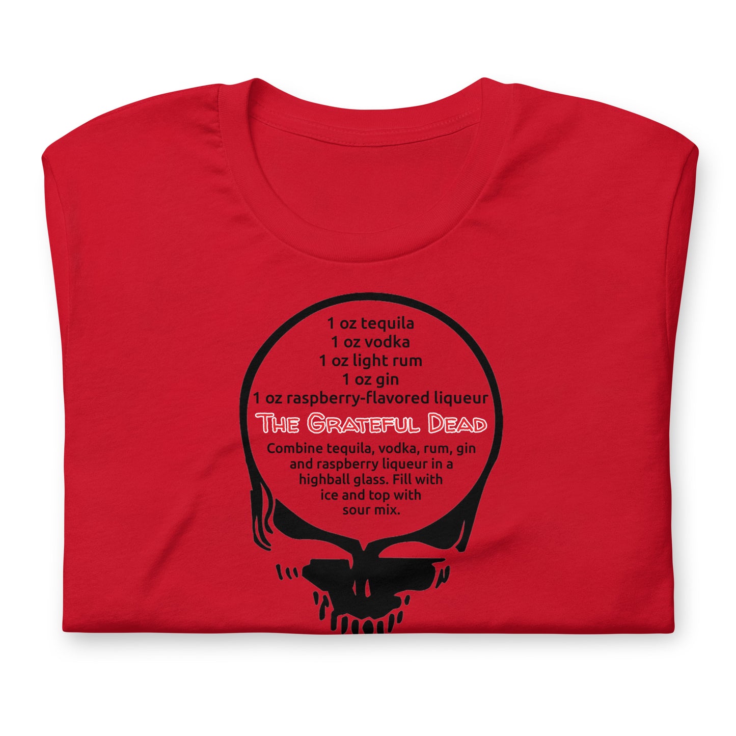 The Grateful Dead Cocktail Ingredients - Cotton Tee Shirt