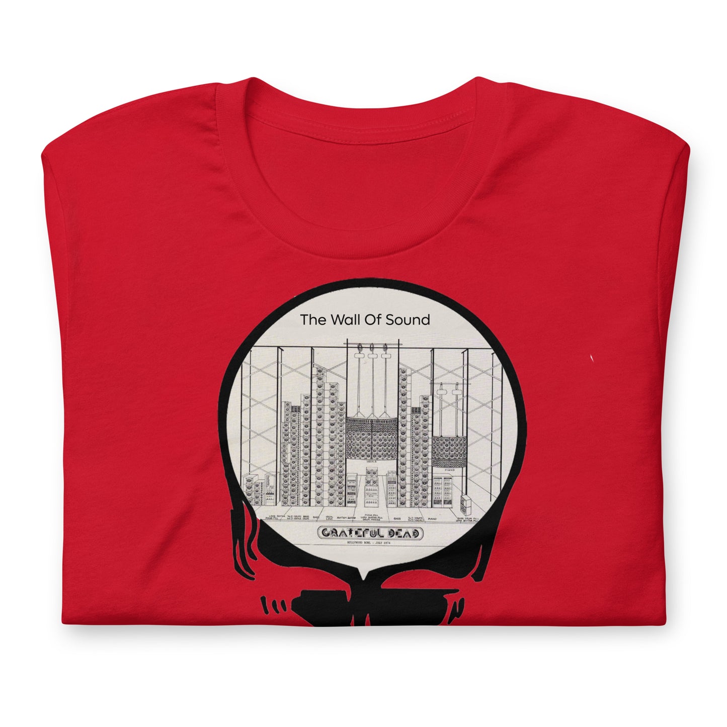 The Wall Of Sound Blueprint Stealie - Cotton Tee Shirt