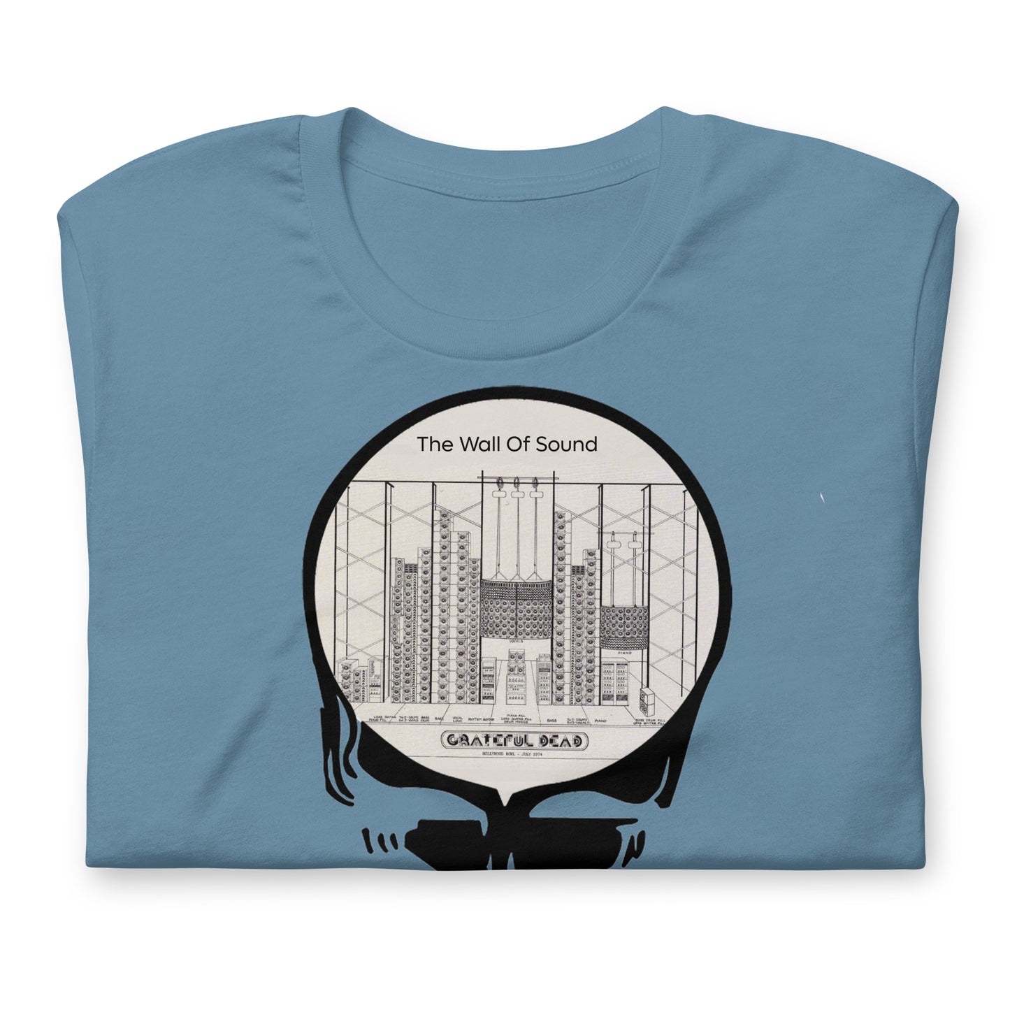 The Wall Of Sound Blueprint Stealie - Cotton Tee Shirt