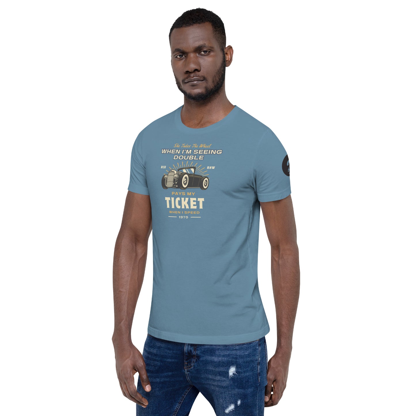 She Takes The Wheel When I'm Seeing Double - Cotton Tee Shirt