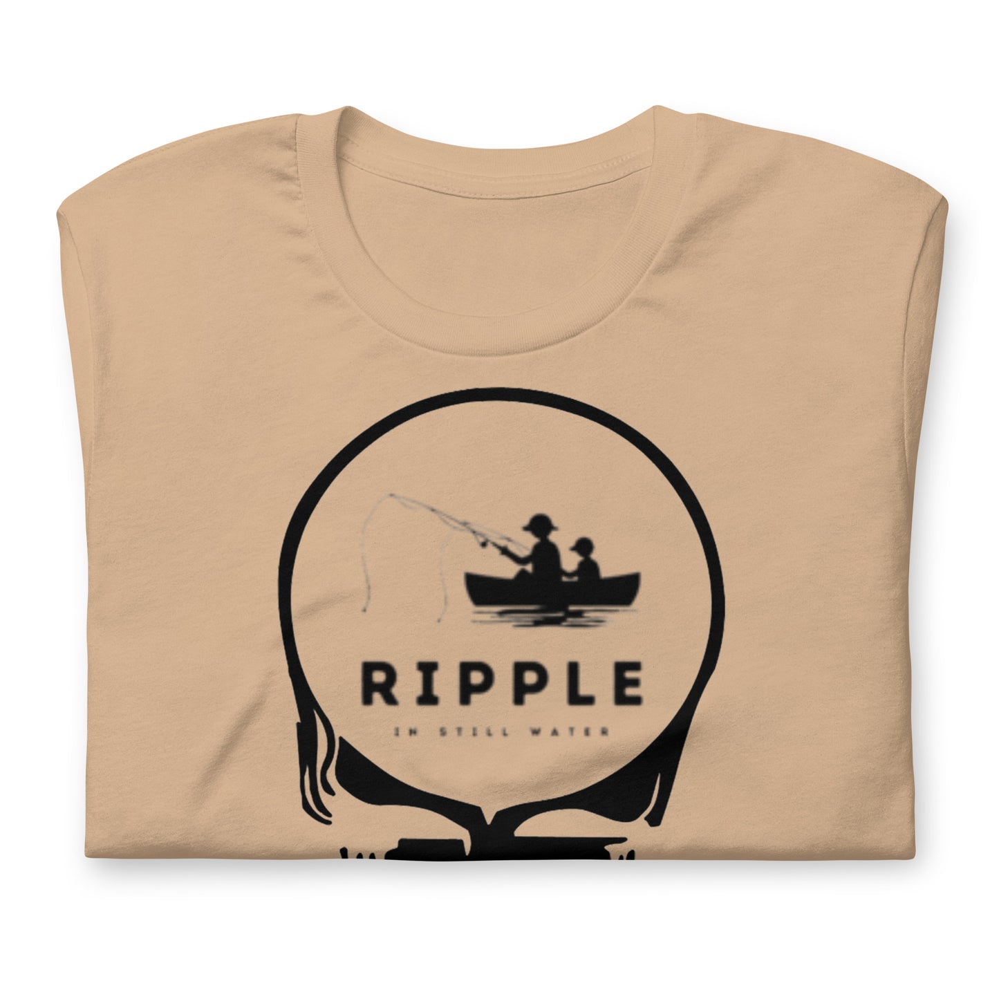 Ripple In Still Water Fishing Stealie - Cotton Tee Shirt