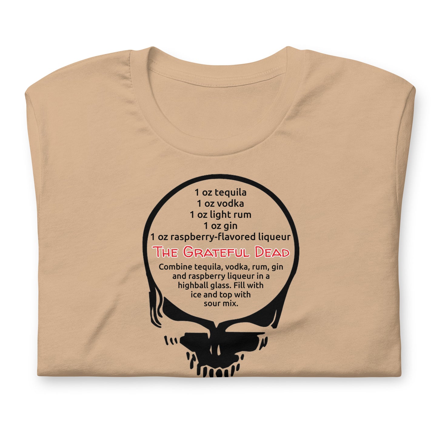 The Grateful Dead Cocktail Ingredients - Cotton Tee Shirt