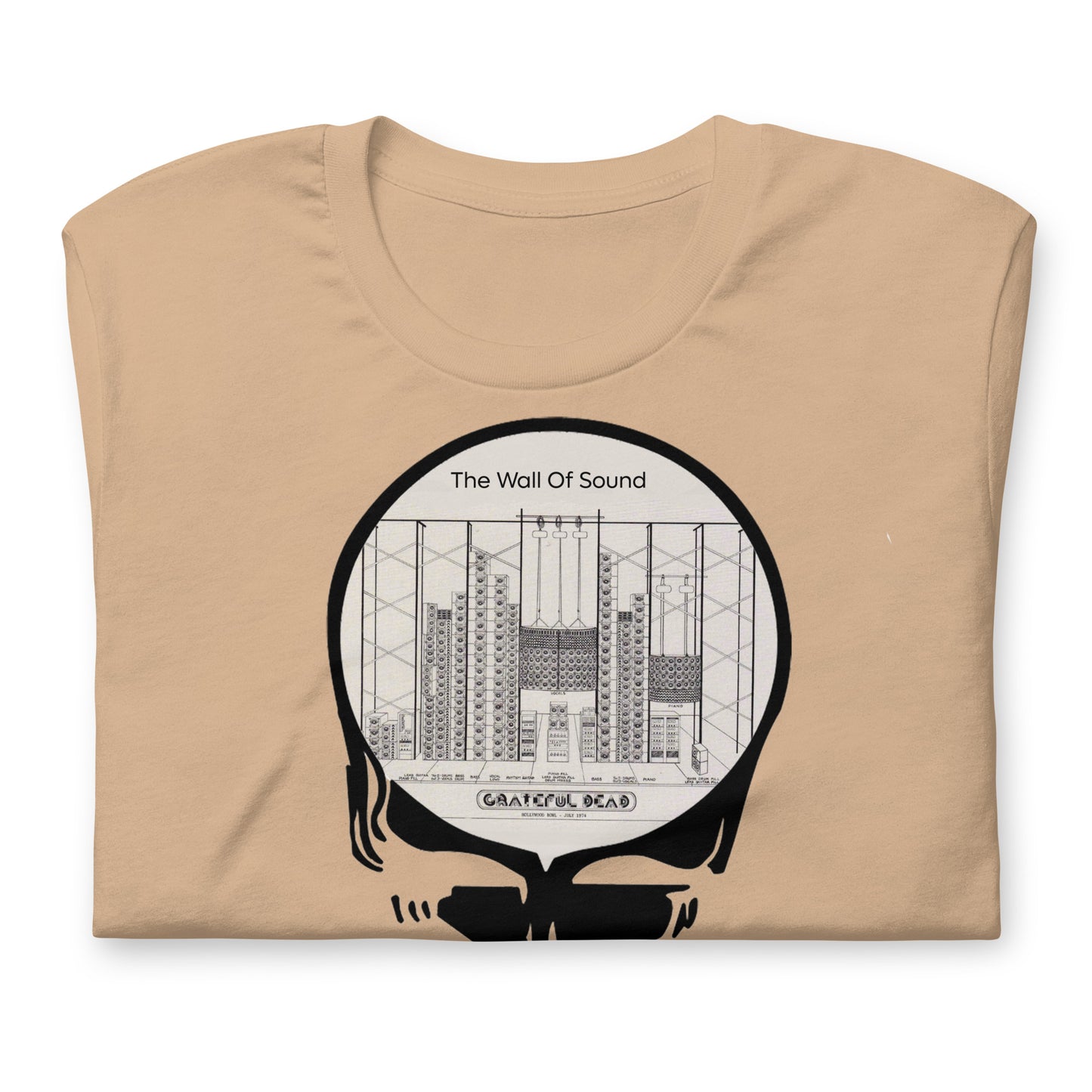 The Wall Of Sound Blueprint Stealie - Cotton Tee Shirt