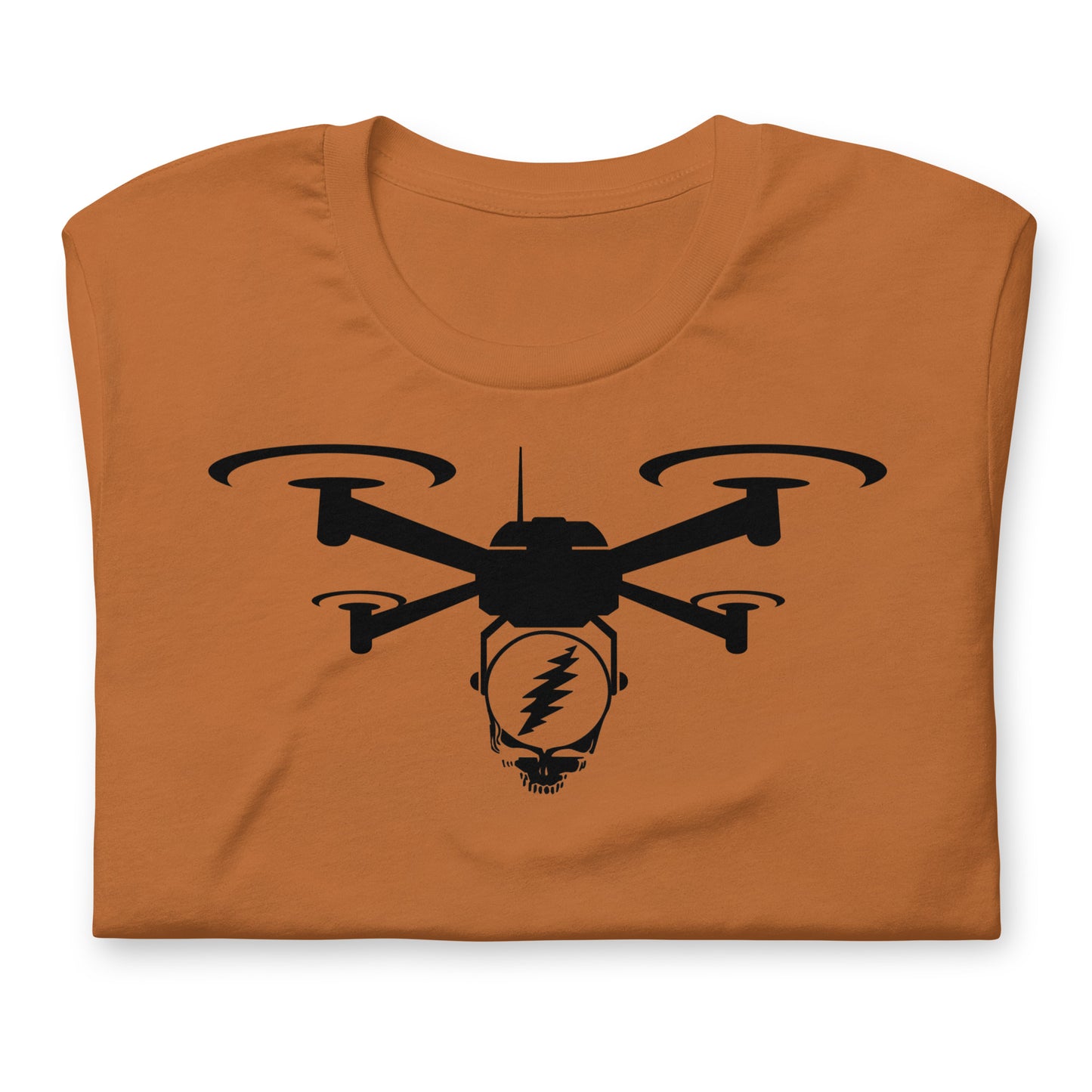 Steal Your Stealie Via Quad Drone - Cotton Tee Shirt