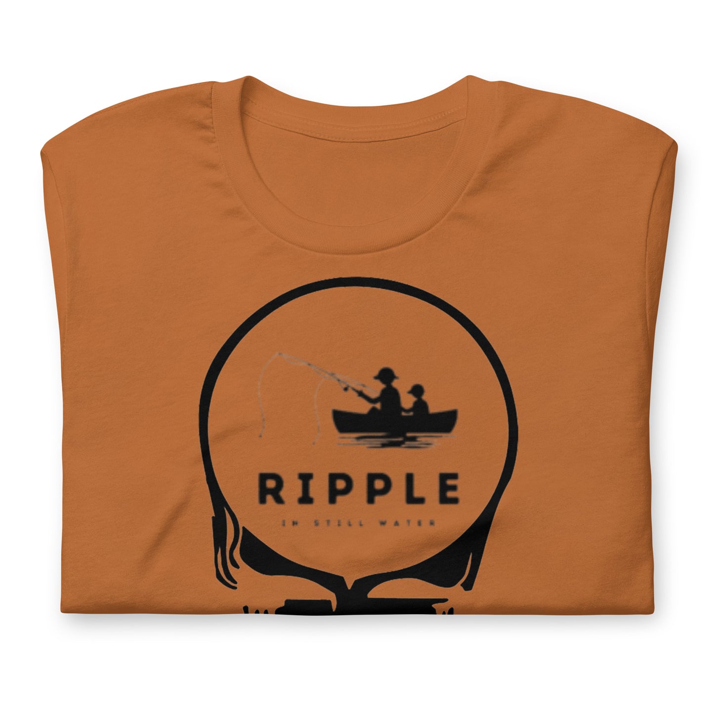 Ripple In Still Water Fishing Stealie - Cotton Tee Shirt