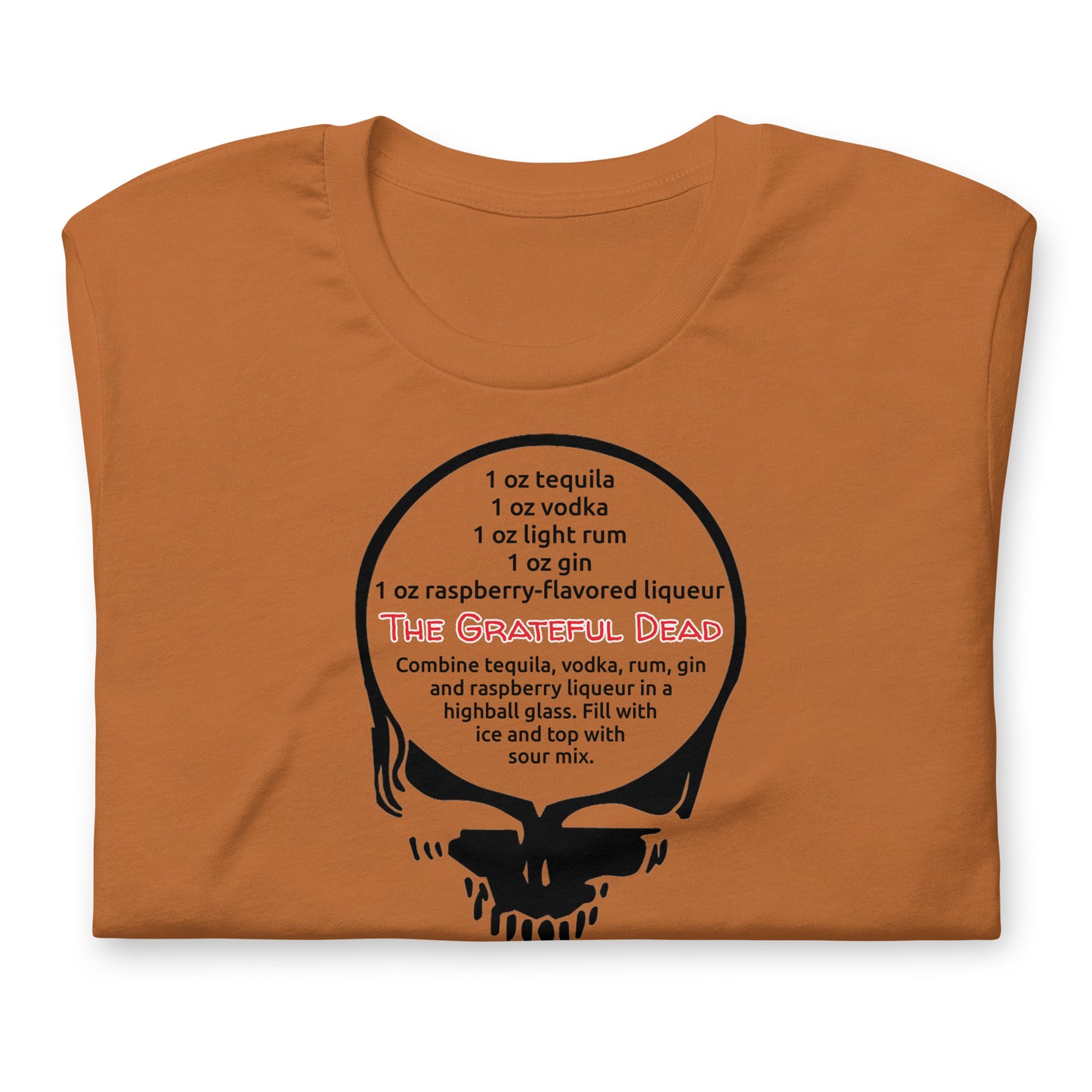 The Grateful Dead Cocktail Ingredients - Cotton Tee Shirt