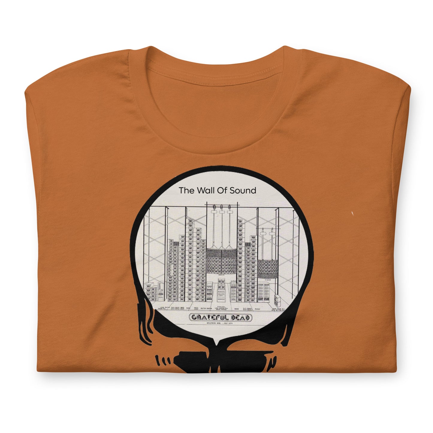 The Wall Of Sound Blueprint Stealie - Cotton Tee Shirt