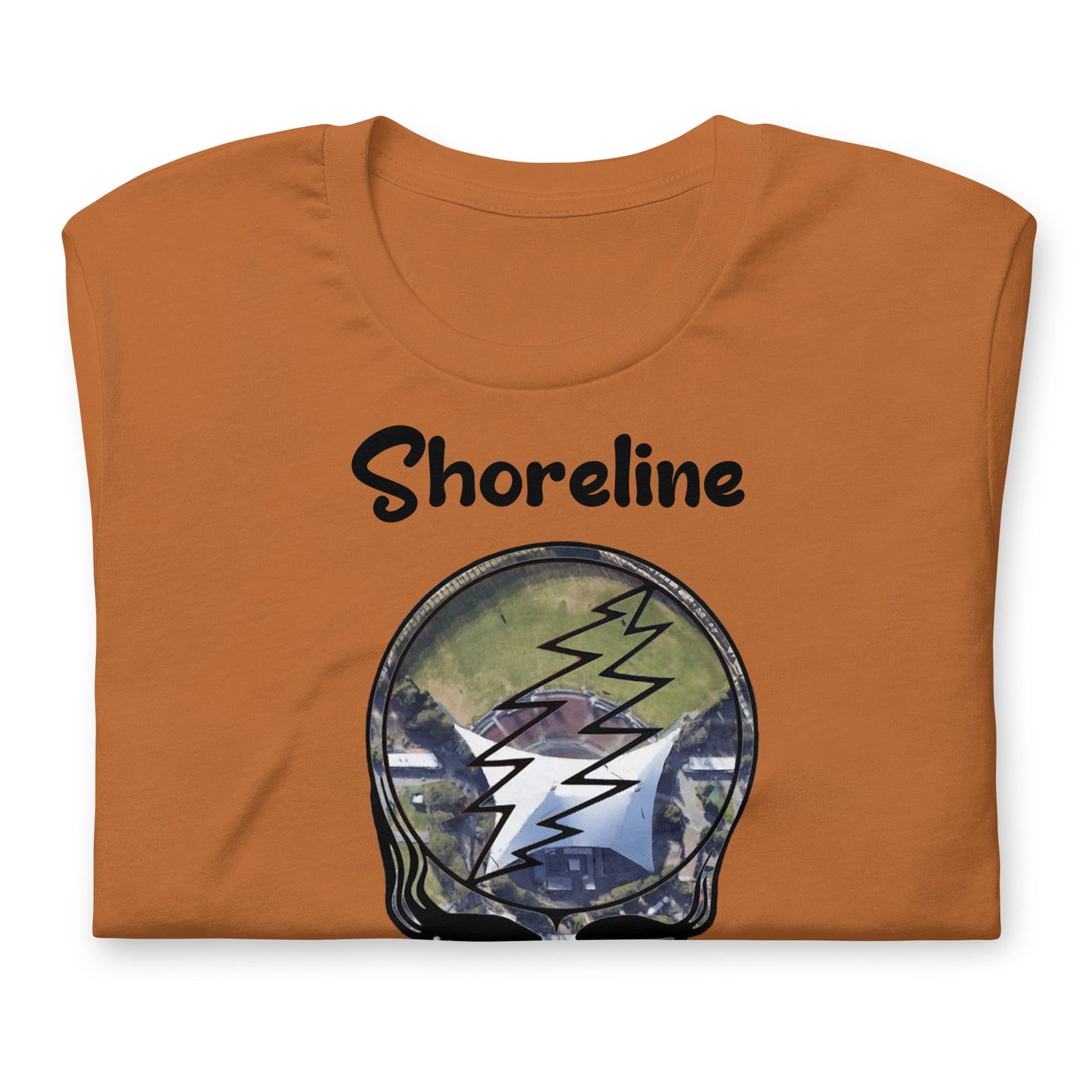 Shoreline Amphitheatre Stealie - Cotton Tee Shirt