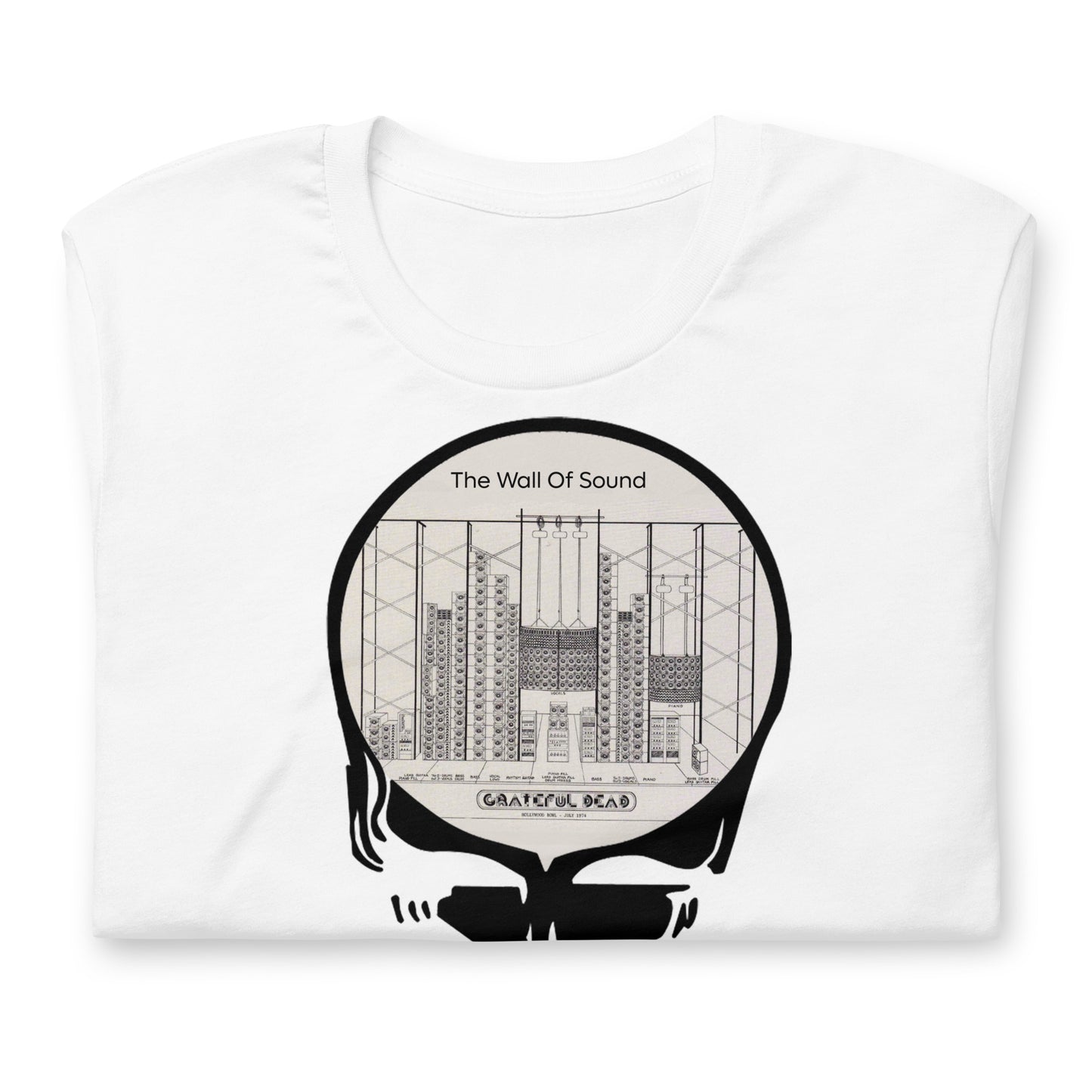 The Wall Of Sound Blueprint Stealie - Cotton Tee Shirt